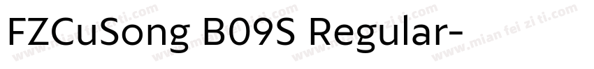 FZCuSong B09S Regular字体转换
